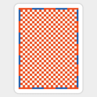 Checkerboard Pattern - Red Blue 2 Sticker